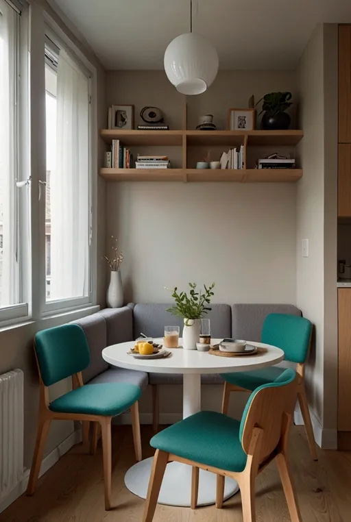 25. Space-Saving Corner Dining Area