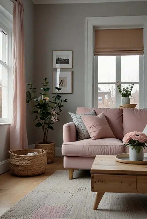 5. Scandinavian Living Room with Soft Pastel Accents