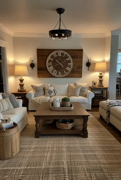 7. Farmhouse Style with Wooden Accents