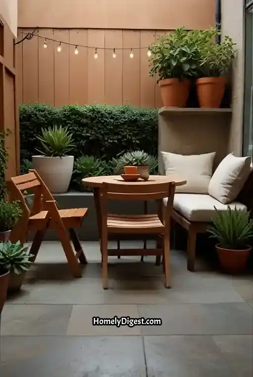1. Cozy Patio with Foldable Furniture