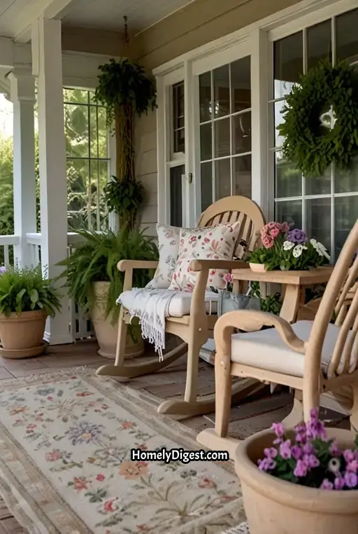 1. Fresh Floral Wreath and Neutral Tones