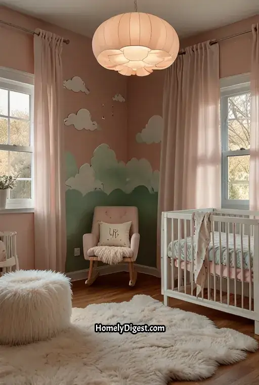 1. Serene Pastel Nursery with Soft Lighting