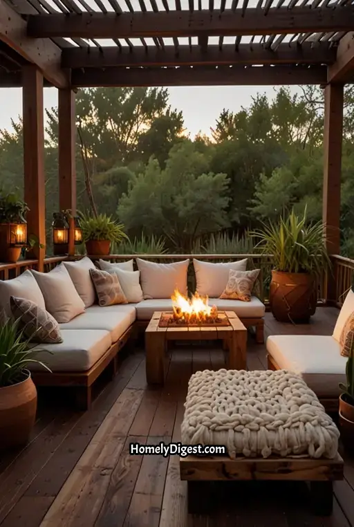 12. Boho Deck with Outdoor Fire Pit