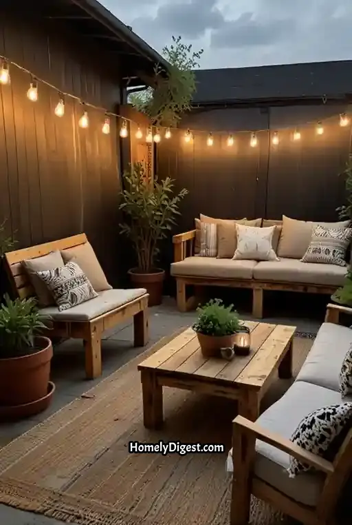 12. Eco Friendly Patio with Recycled Furniture