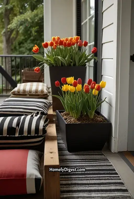 13. Bold Stripes and Neutral Tones