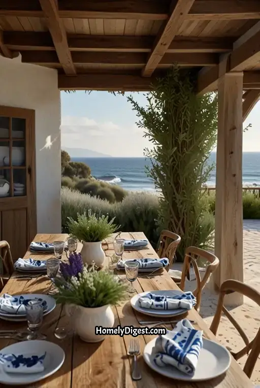 14. Boho Dining with Mediterranean Influence and Ocean Vibes
