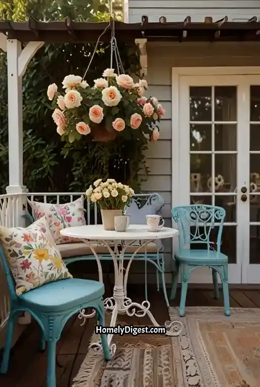 14. Cottagecore Patio with Floral Decor