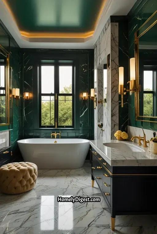 17. Emerald Green Luxury Bathroom