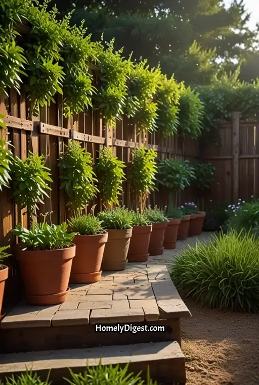 18. Green Living Fence with Herb Garden