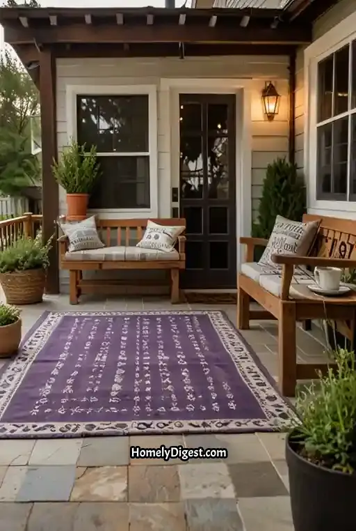 19. Farmhouse Patio with Wooden Accents