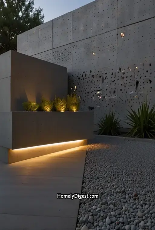19. Geometric Concrete Privacy Wall
