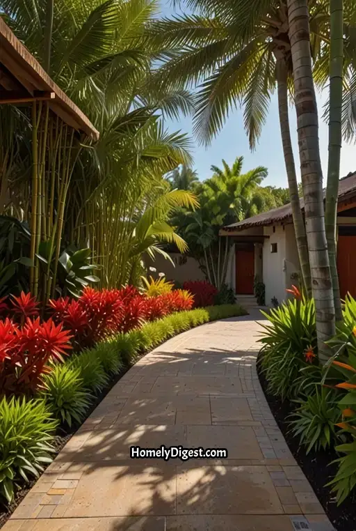 19. Tropical Oasis Driveway with Bamboo and Palms