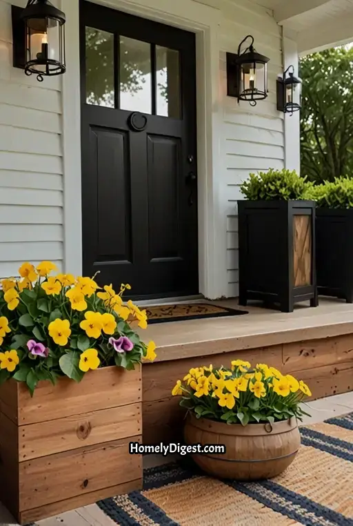 2. Vibrant Spring Planters and Lanterns