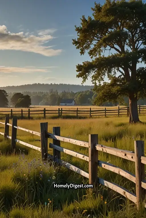 20. Farmhouse-Inspired Split Rail Fence