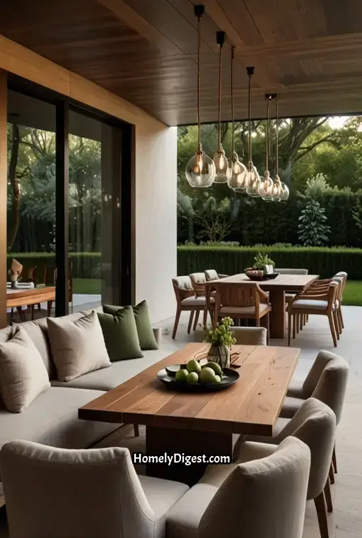 21. Luxury Dining with Outdoor Lounge Area