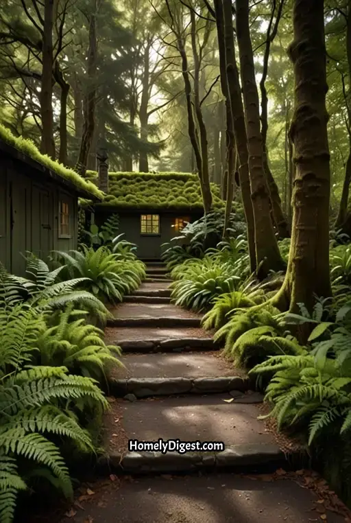 24. Secluded Forest-Style Tree-Lined Driveway with Moss