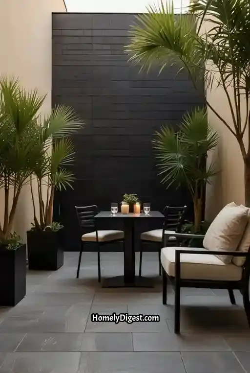 3. Minimalist Patio with Bistro Set
