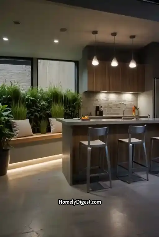 7. Modern Patio with Built In Bar