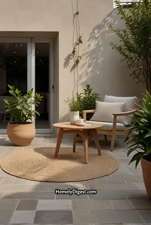 8. Scandinavian Patio with Neutral Tones