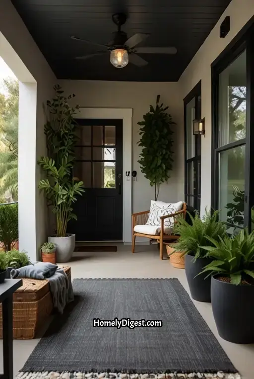 9. Minimalist Greenery and String Lights