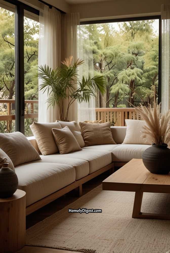1. Minimalist Japandi Living Room with Soft Neutrals