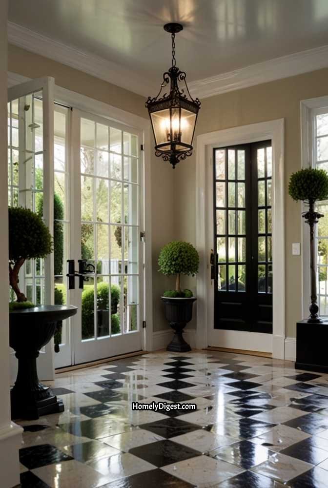 10. Grand French Doors with Glass Panels