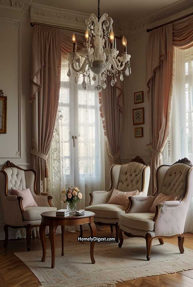 11. Lace Curtains for a Vintage Charm