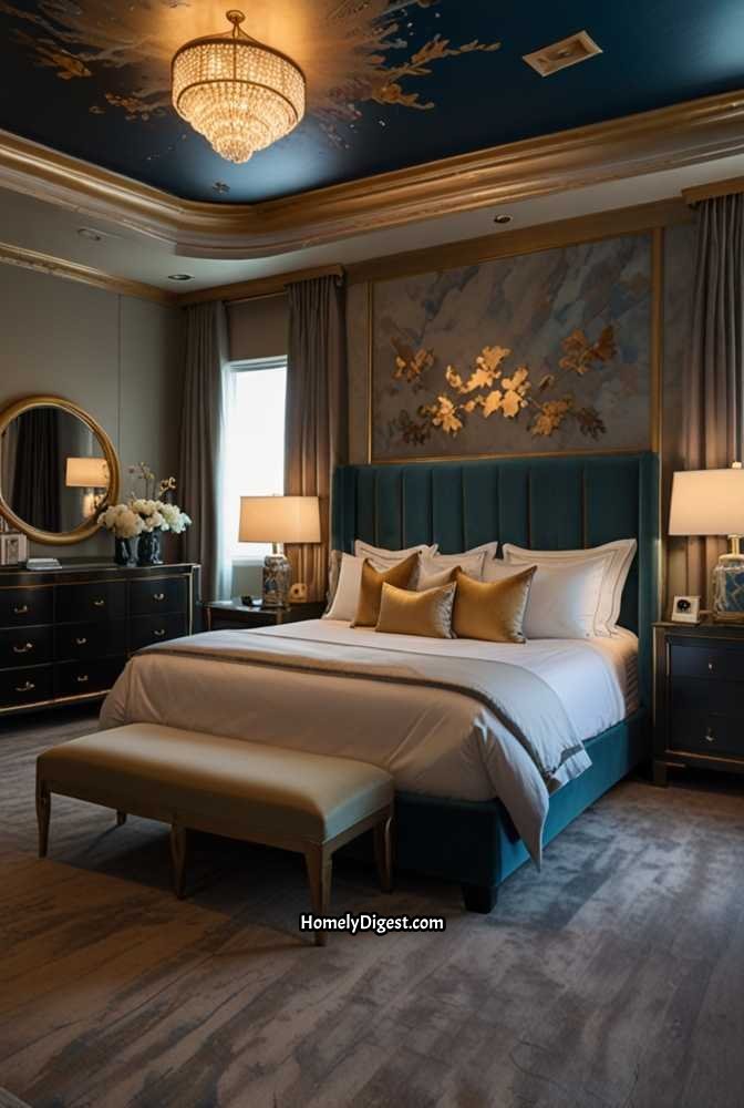 11. Painted Mural Ceiling for a Statement Look