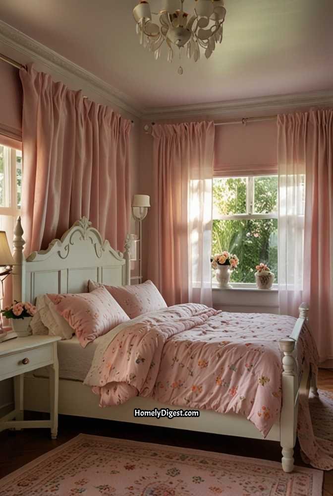 11. Pastel Curtains for a Soft Look