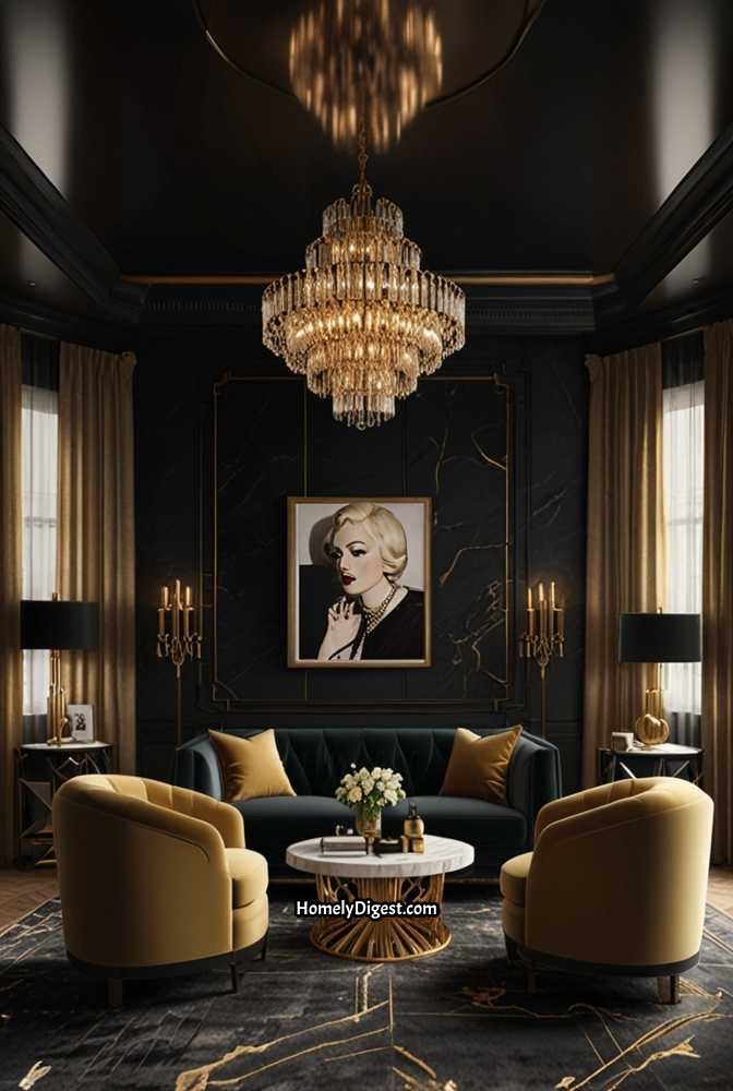 13. Art Deco-Inspired Ceiling for a Vintage Look