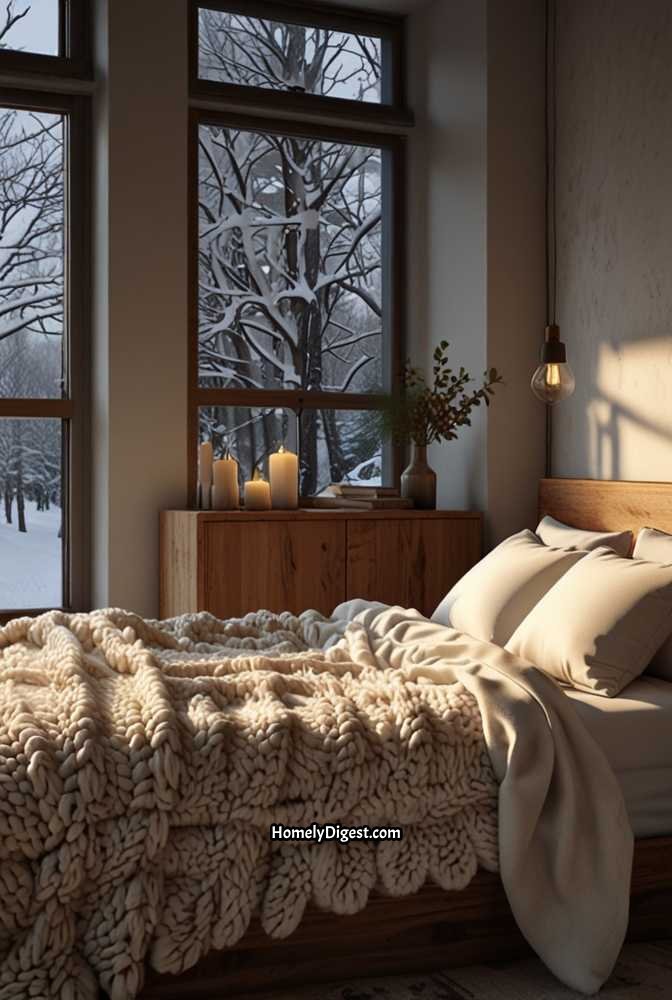 13. Hygge-Inspired Cozy Bedroom