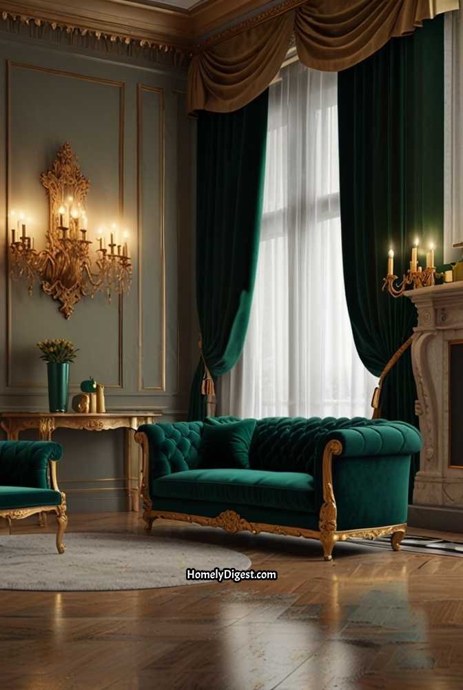 13. Silk Drapes for a Regal Look