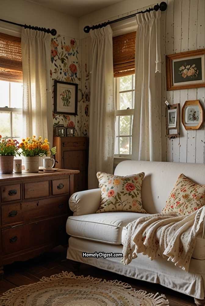 14. Ruffled Curtains for a Cottagecore Aesthetic
