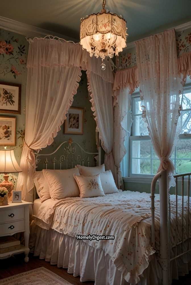 14. Ruffled Curtains for a Feminine Touch