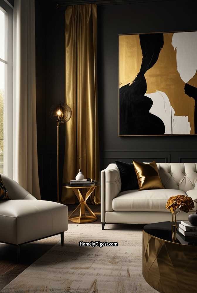 15. Geometric Print Curtains for a Modern Edge