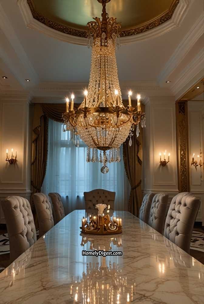16. Gold Leaf Ceiling for an Opulent Touch