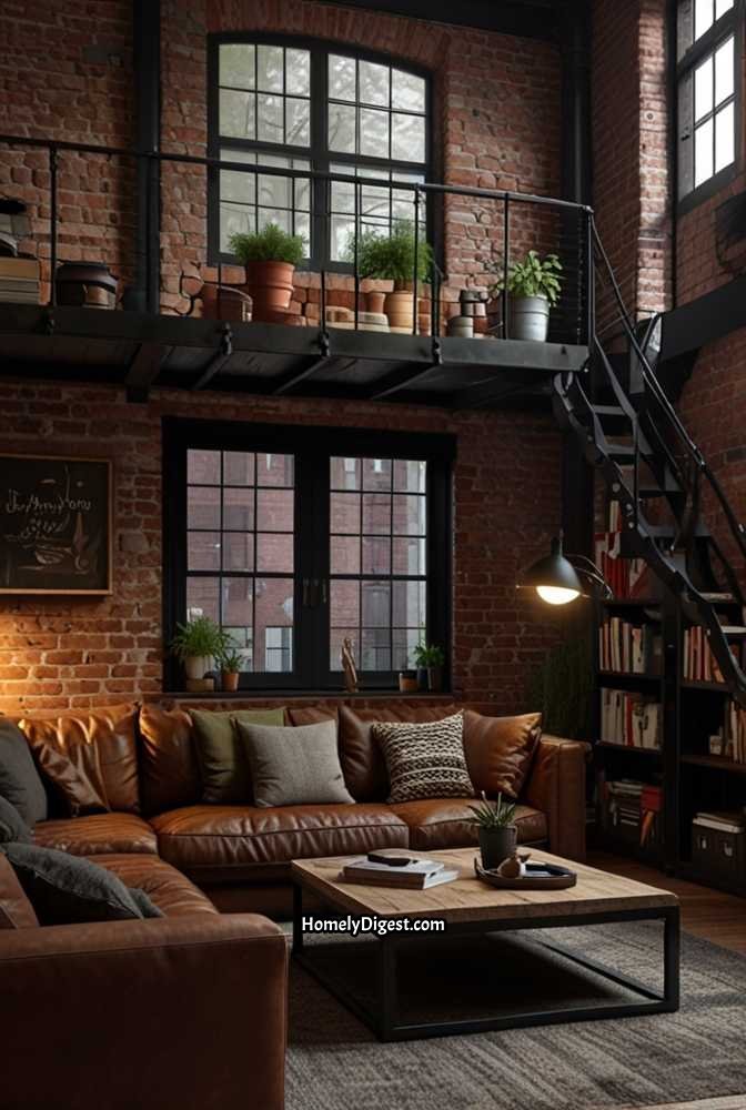 18. Cozy Industrial Loft
