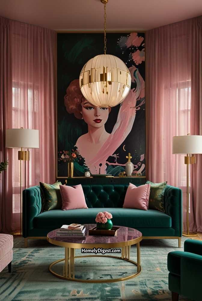 18. Fringe Curtains for a Playful Art Deco Look