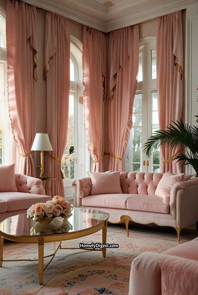 19. Scalloped Edge Curtains for a Soft Feminine Touch