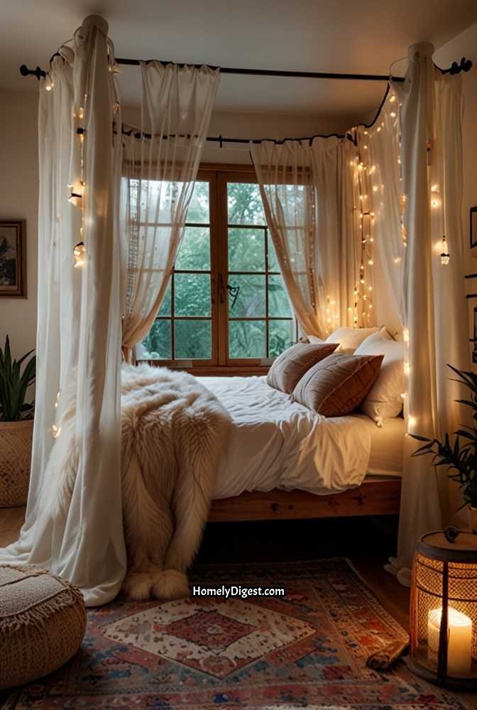 21. Curtain Canopy for a Dreamy Look
