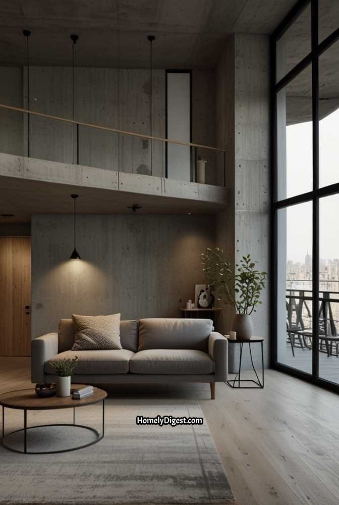 25. Concrete Ceiling for an Urban Chic Look