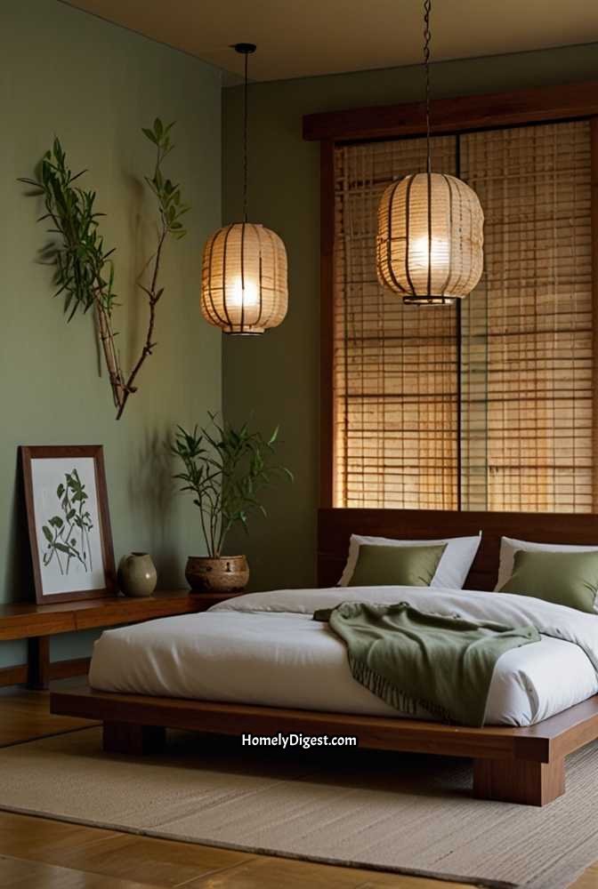 3. Tranquil Zen Bedroom with Natural Elements