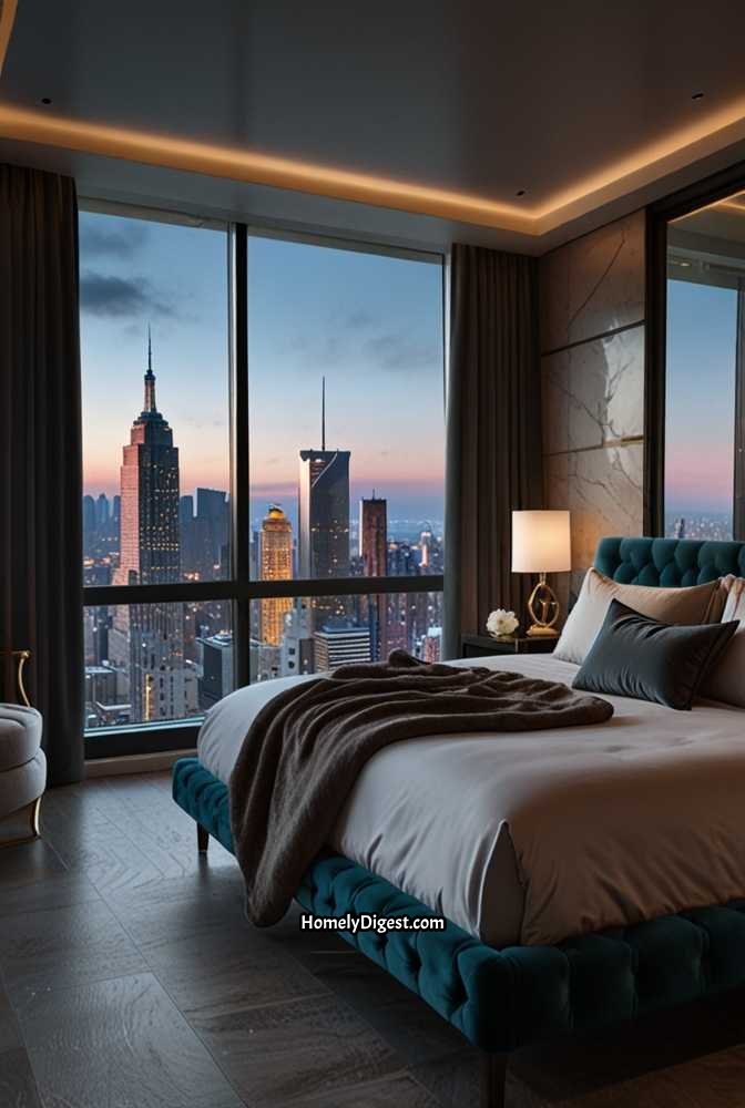 5. Mirrored Ceiling for a Glamorous Look