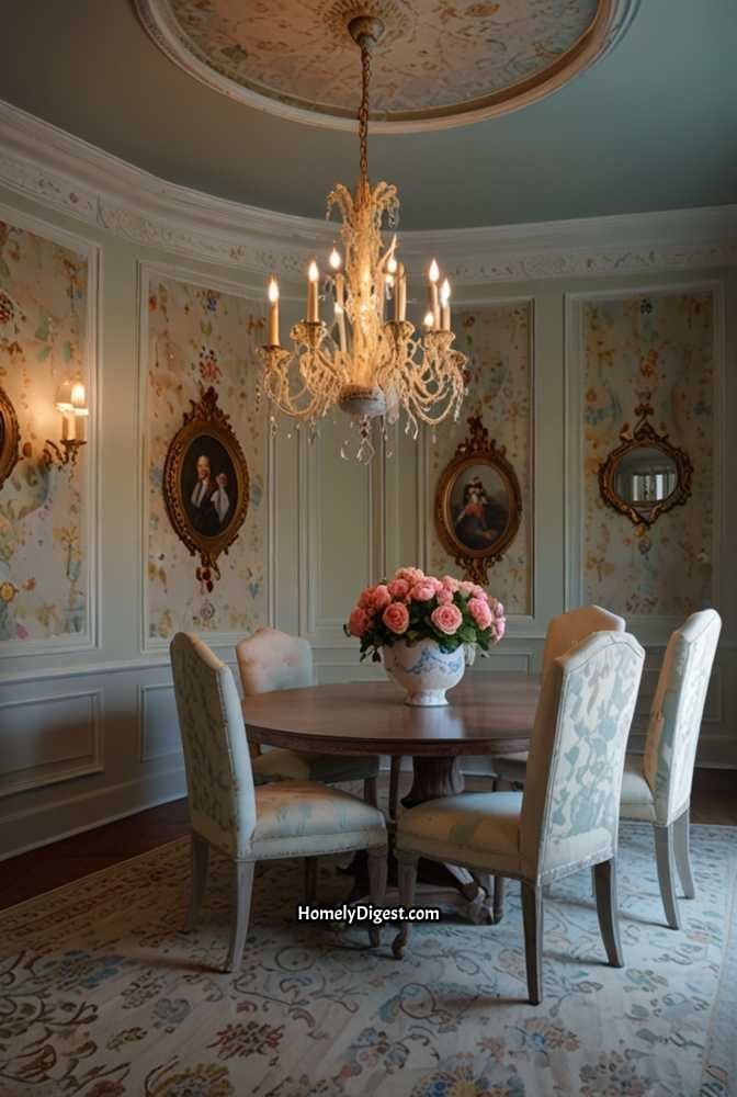 6. Stenciled Ceiling for Artistic Detail