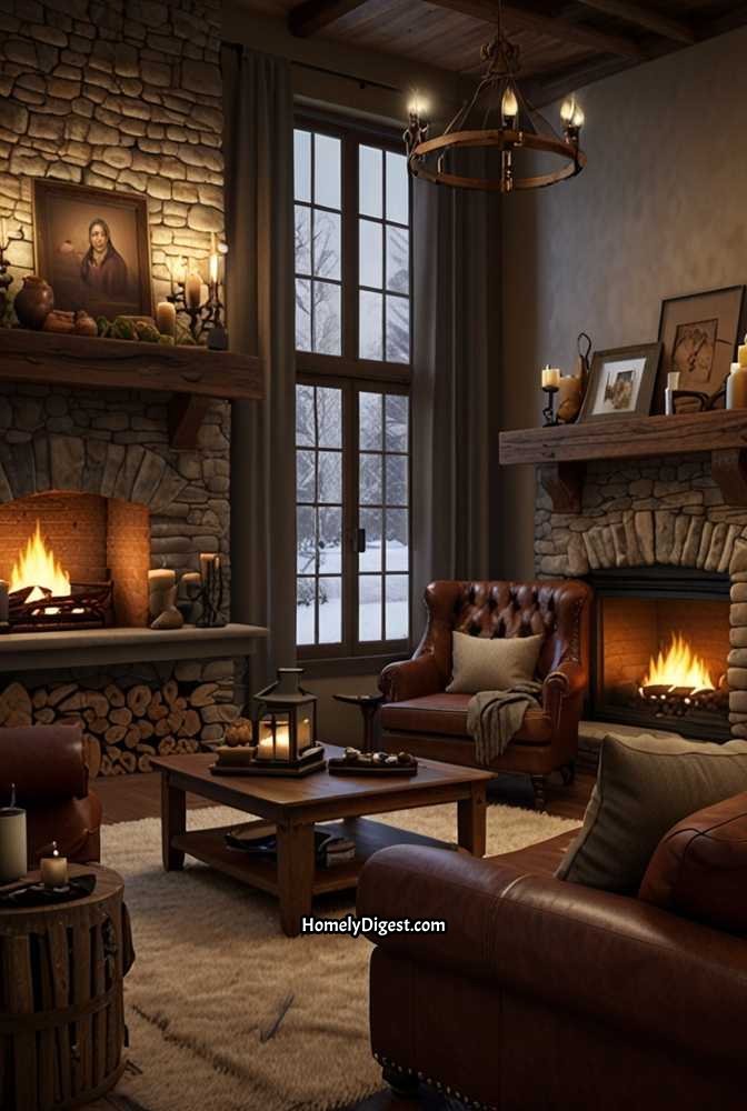 8. Cozy Fireplace Focal Point