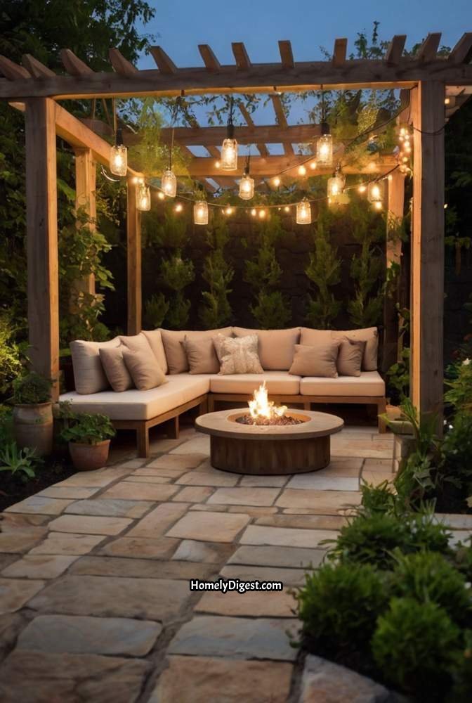 1. Cozy Patio with Rustic Stone Pavers