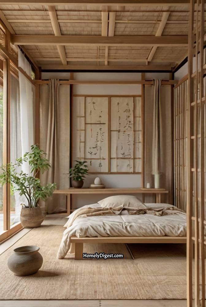 12. Japandi Summer Bedroom