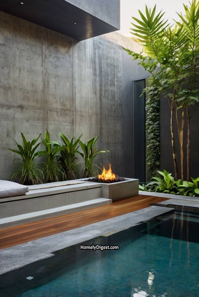 19. Plunge Pool with Water Curtain Feature