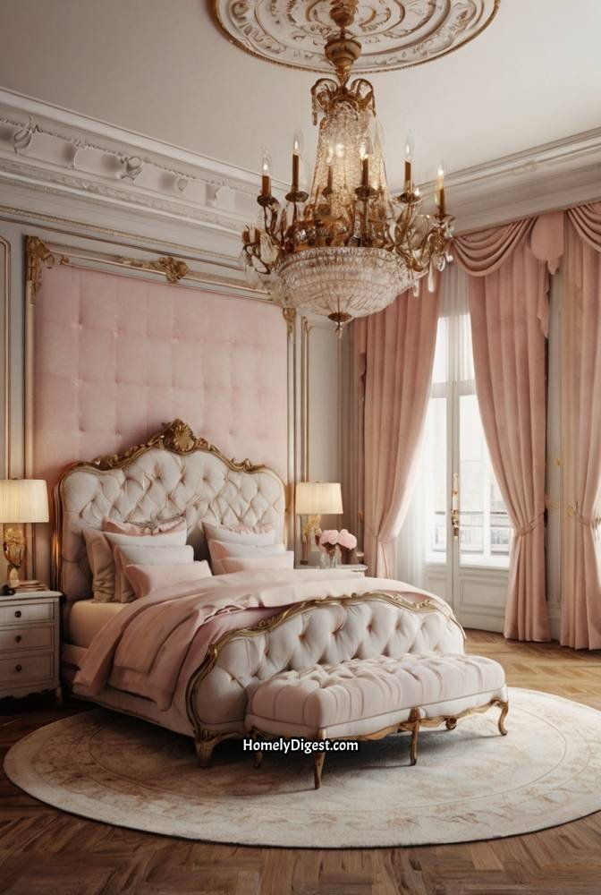 3. Parisian Inspired Romantic Bedroom