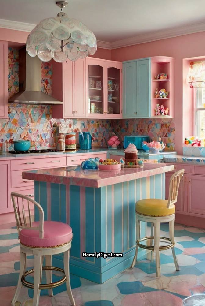 4. Candy Themed Kitchen with Sweet Treat Decor
